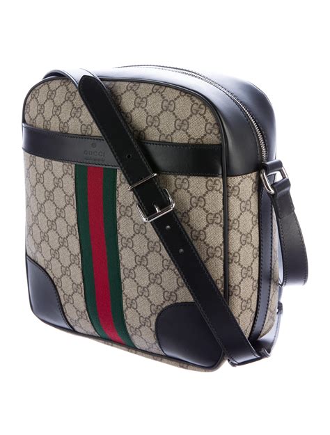 gucci gg supreme web messenger bag|messenger bag with interlocking g.